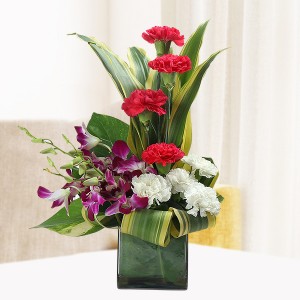 Orchids Carnations Arrangement